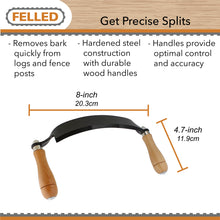 Load image into Gallery viewer, Draw Shave Knife – 8 IN Curved Draw Knife Curved Woodworking Tool