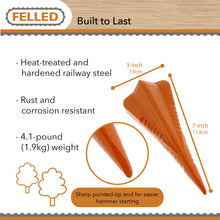 Load image into Gallery viewer, Manual Log Splitter Wedge Diamond Wedge – Wood Splitter Wedge Tool