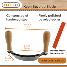 Load image into Gallery viewer, Draw Shave Knife – 5 IN Curved Draw Knife Curved Woodworking Tool