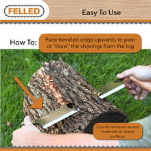 Load image into Gallery viewer, Draw Shave Knife – 13 IN Straight Draw Knife Straight Woodworking Tool