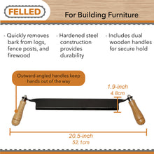 Load image into Gallery viewer, Draw Shave Knife – 13 IN Straight Draw Knife Straight Woodworking Tool