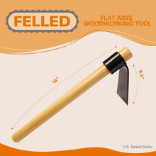 Load image into Gallery viewer, Flat Adze Woodworking Tool Wood Carving Axe with 18 Inch Handle
