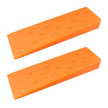 Load image into Gallery viewer, Spiked Felling Wedges – 10” Inch Orange Plastic Wedge – 2 Pack
