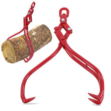 Load image into Gallery viewer, Log Lifting Tongs - 38in Cap Steel Timber Log Grapple Skidding Tongs
