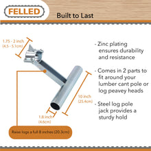 Load image into Gallery viewer, Peavey Log Roller Lifter Attachment - 8in Cant Hook Log Cutting Stand
